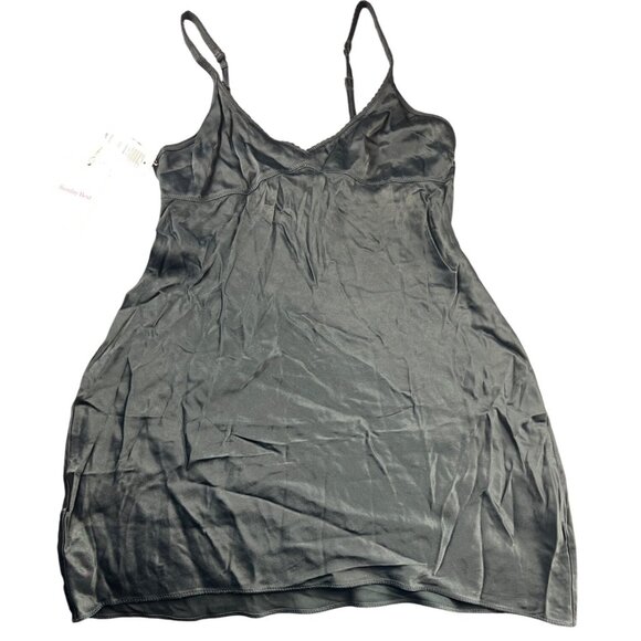 Sunday Best Black Noir‎ "Throne" Slip Dress 2XS Satin Spaghetti Straps NWT - Picture 2 of 10